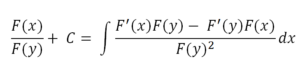 Integral quotient/division rule formula Antiderivative