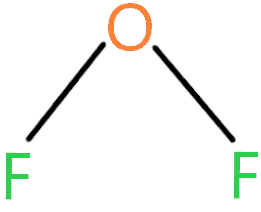 connect oxygen and fluorine atom in OF2 molecule