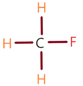 Connect outer atom to central atom in ch3f molecule