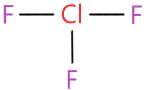 ClF3 skeletal structure