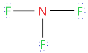 Place remaining valence electron in NF3 lewis dot structure