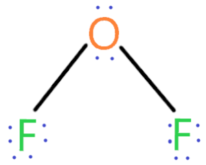 Oxygen difluoride (F2O) or OF2 lewis dot structure