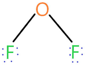 Place remaining valence electron in F2O lewis structure