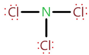 Place remaining valence electron in NCl3 