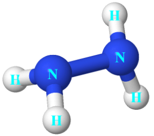 N2H4 molecular geometry or shape