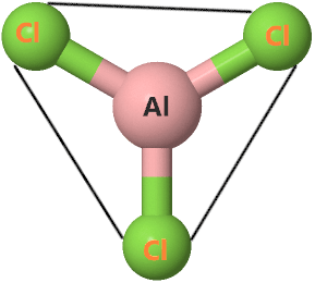 Why the molecular geometry of AlCl3 is trigonal planar