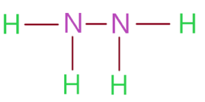 connect nitrogen and hydrogen in N2H4 diagram