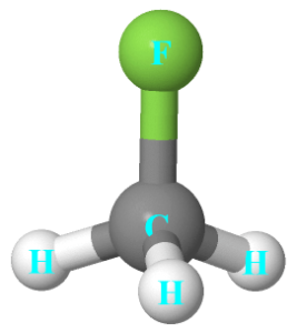 Molecular geometry or shape of CH3F (Fluoromethane)