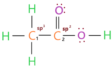 Hybridization of ch3cooh