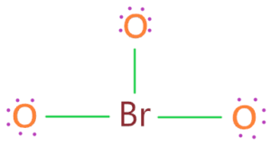 completing octet of outer atoms in BrO3- molecule