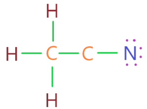 Place remaining valence electron in the CH3CN 