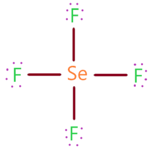 place remaining valence electron in SeF4 molecule