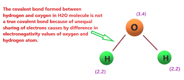 Is H2O (water) a pure covalent bond