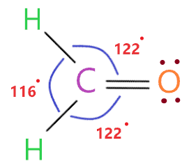 bond angle of h2co