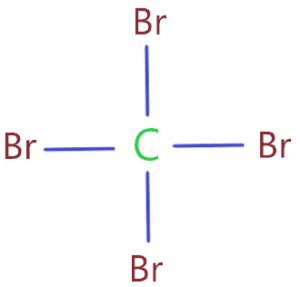 connect carbon and bromine in CBr4 molecule