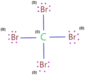 formal charge in CBr4 lewis structure
