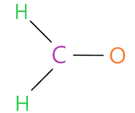 connect carbon, hydrogen and oxygen in h2co molecule