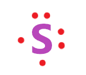 Sulfur electron dot diagram or lewis structure