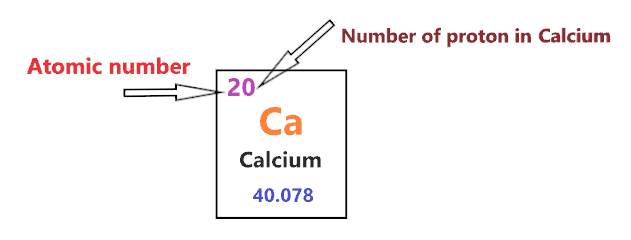 number of proton in bohr diagram of calcium
