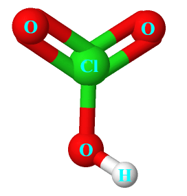 HClO3 molecular geometry or shape