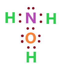 How many valence electrons are available for lewis's structure of NH2OH?