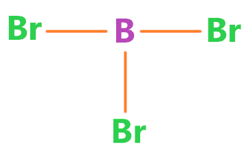 skeletal structure of BBr3