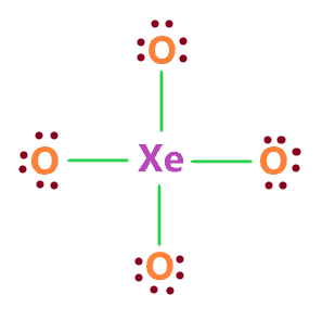 place remaining valence electron in xeo4