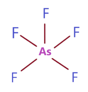 Connect outer atom to central atom in AsF5 molecule