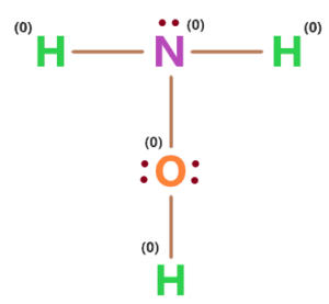 formal charge in NH2OH or H3NO lewis structure