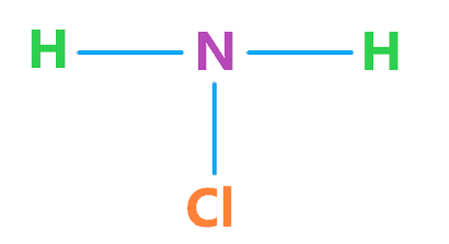 skeletal structure of NH2Cl