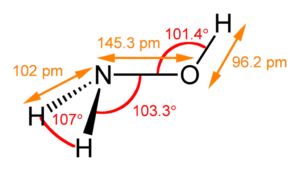 NH2OH bond angle