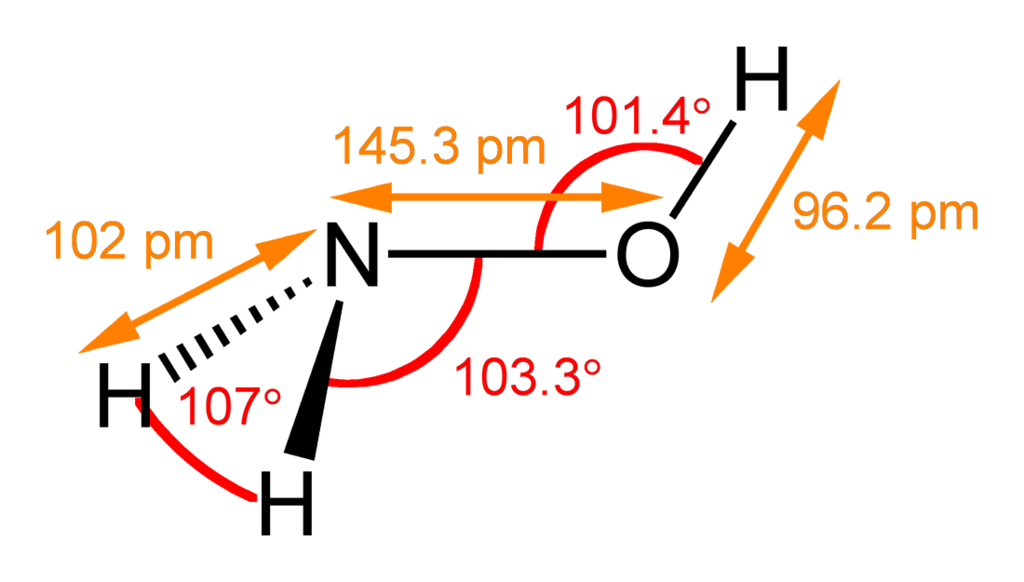 Nh2oh Lewis Structure Molecular Geometry And Bond Angle