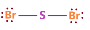 Place remaining valence electron in sbr2