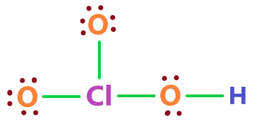 place remaining electron in HClO3 outer atoms