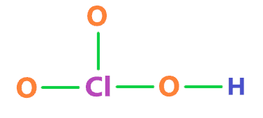 skeletal structure of hclo3