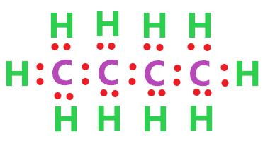 valence electron in c4h10 lewis structure