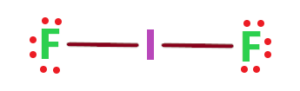 Place remaining valence electron in the IF2-