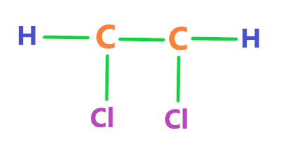 C2H2Cl2 skeletal structure