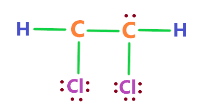 completing central atom octet in C2H2Cl2