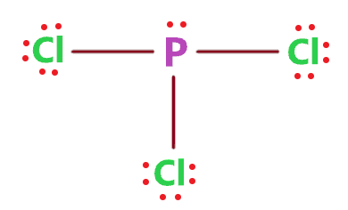 PCl3 lewis dot structure