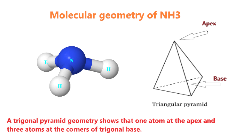 Why the molecular geometry of NH3 is Trigonal pyramidal