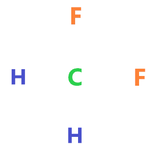 central atom in ch2f2