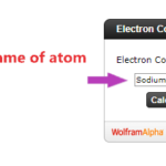 step 1 for using Electron configuration calculator