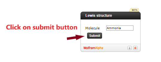 step 2 for using Lewis structure calculator