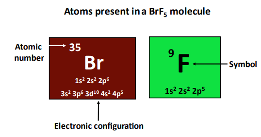 atom present in brf5 molecule