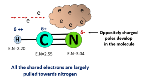 bonds are polar in HCN