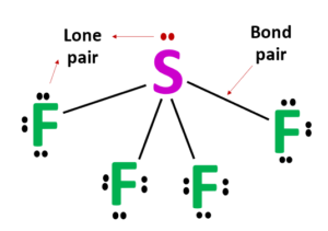 lone pair and bond pair in sf4 lewis structure