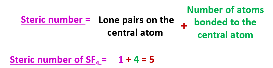 steric formula for hybridization of sf4