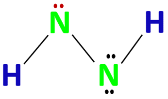 Place the remaining valence electrons as a lone pair on the central atom in n2h2