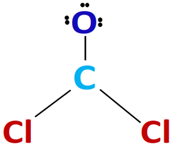 completing octet of oxygen atom in cocl2